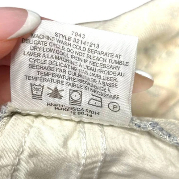 Tory Burch Emmy Ankle Skinny Jeans Blue Lake Kyoto Floral Print Size 31 - Picture 13 of 13